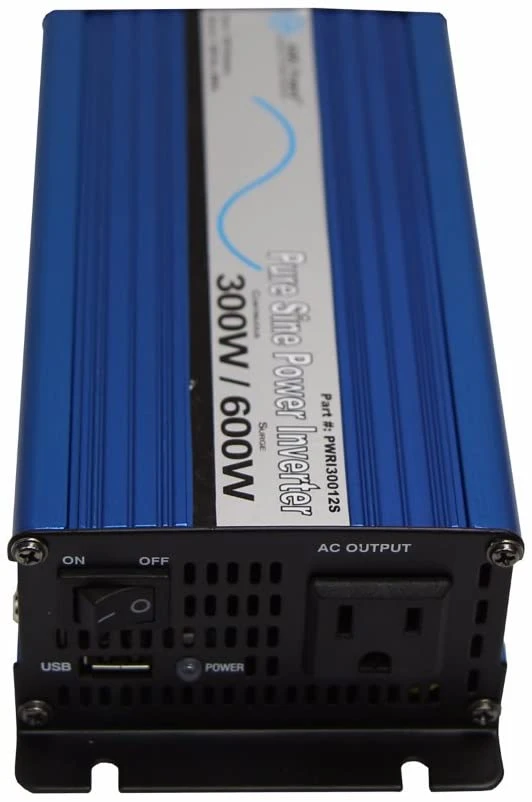 AIMS Power 300 Watt Pure Sine Inverter with Cables (PWRI30012S) — product image 2