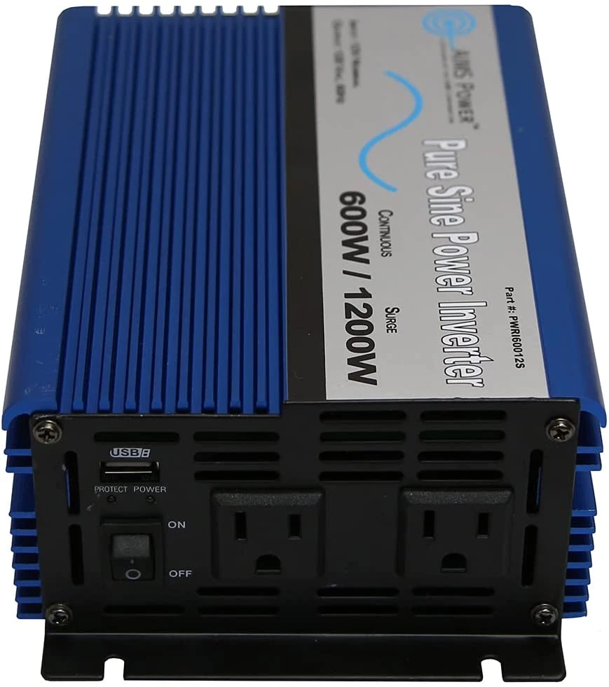 AIMS Power 600 Watt Pure Sine Power Inverter 12V (PWRI60012120S)