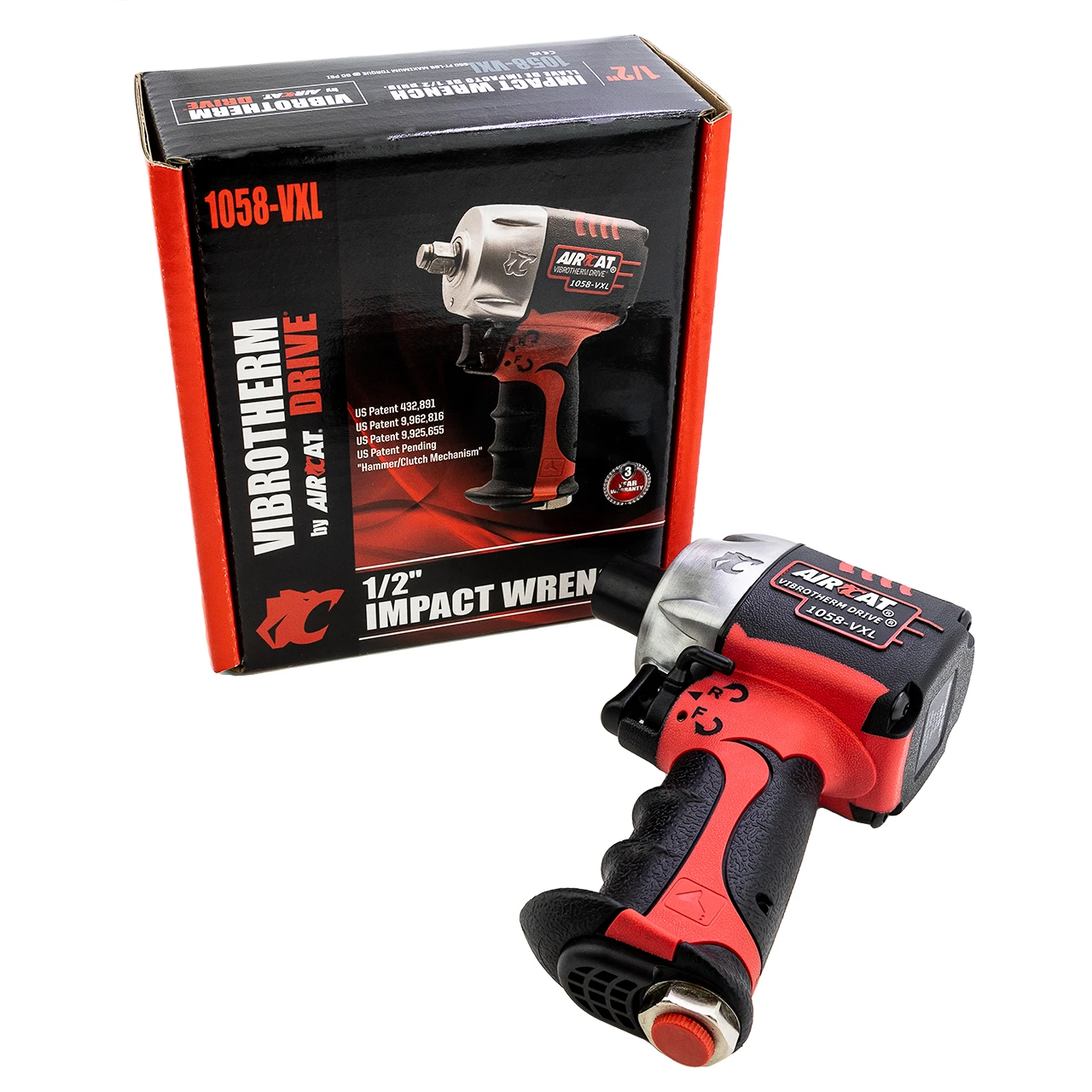 Aircat 1/2" Compact Impact Wrench with Vibrotherm Drive (1058-VXL) — product image 3