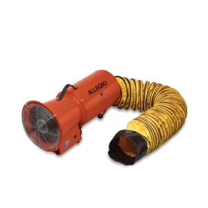 Allegro 8" Axial AC Blower with Canister and 25’ Ducting, 46 lbs, 220V AC/50 Hz (9514-25E)