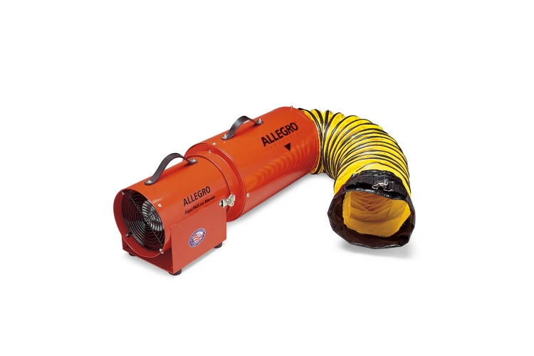 Allegro 8" Axial AC Metal Com-Pax-ial Blower with Canister and 15’ Ducting, 34 Lbs. (9534-15)
