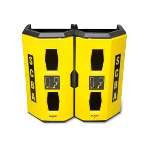 Allegro Hi-Viz Heavy-Duty Dual SCBA Wall Case, Green (4350)