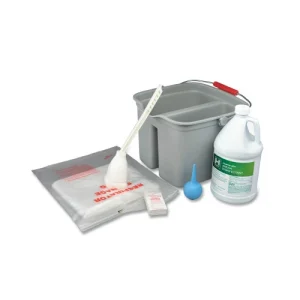 Allegro cleaning-kit bucket with soap bottle, brush, air bulb and bag supplies