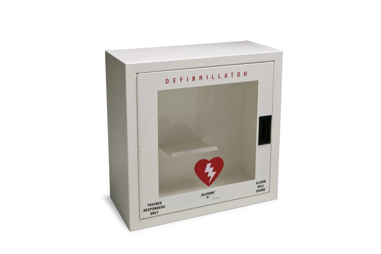 Allegro Small Defibrillator Wall Case with Alarm, Metal (4210-01)