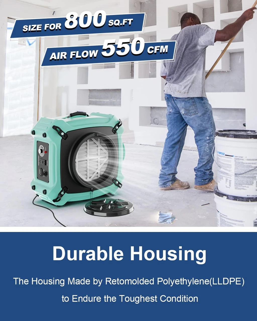 Alor Air Pure Airo HEPA Max 770 Green Air Scrubber (AAB08R3Y6HGN) — product image 2