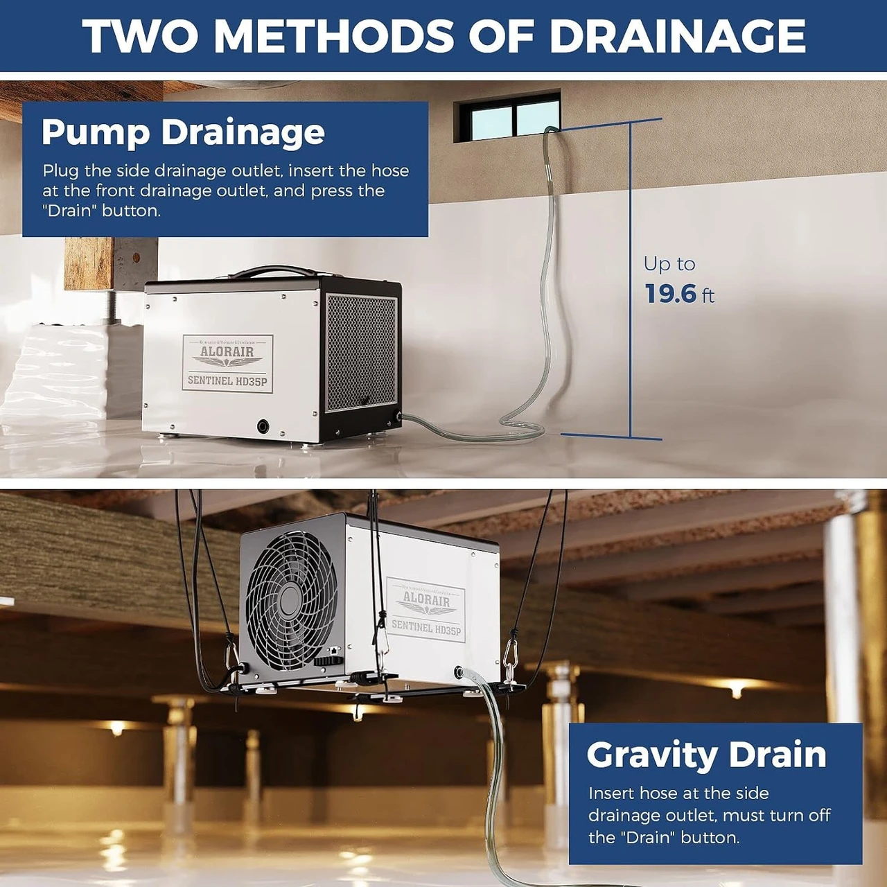 Alor Air Solutions Sentinel HD35P Crawl Space and Household Dehumidifier (AAX003LRU5Z5) — product image 2