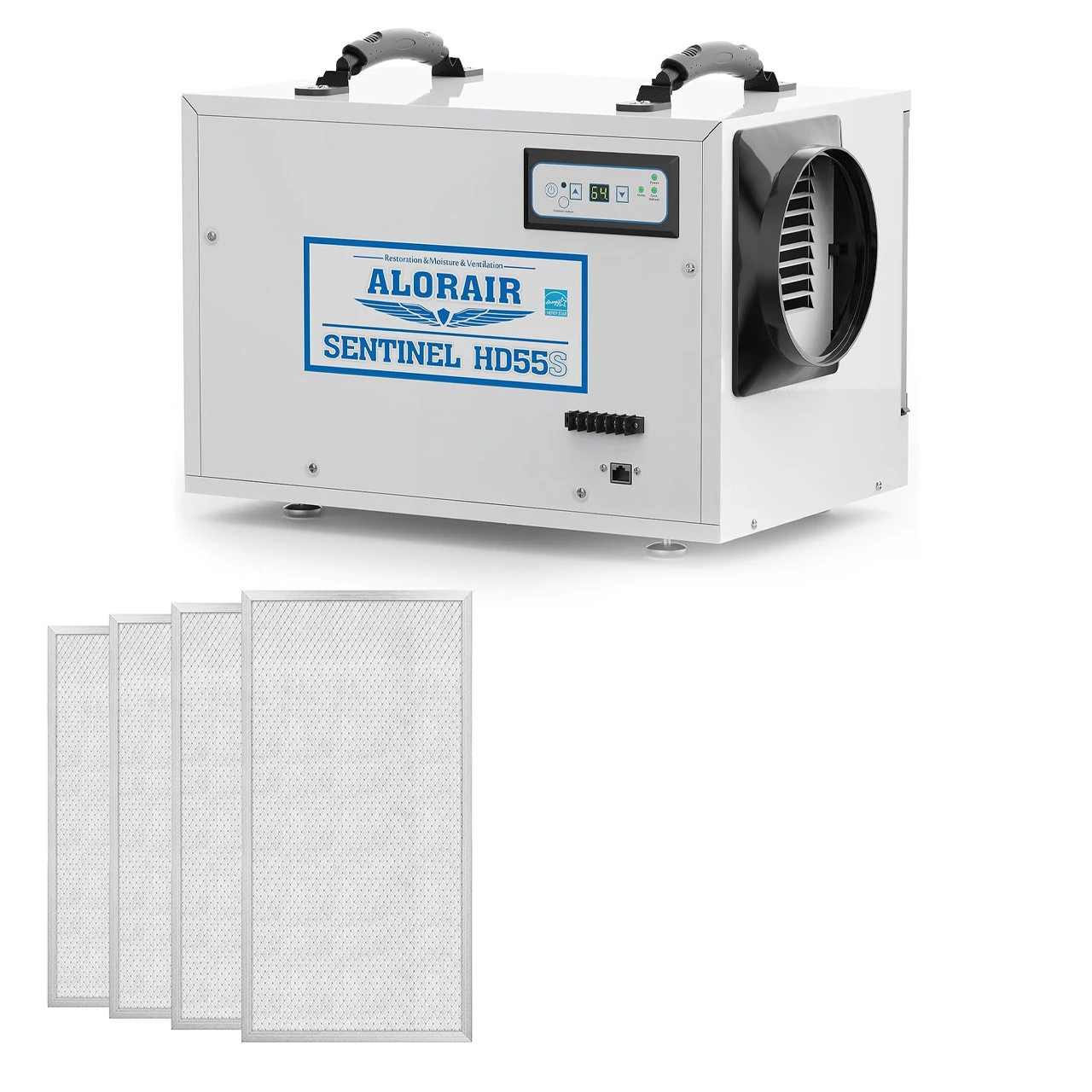 Alor Air Solutions Sentinel HD55 White Crawl Space Dehumidifier + Free Filters (AABO1LWA8137)