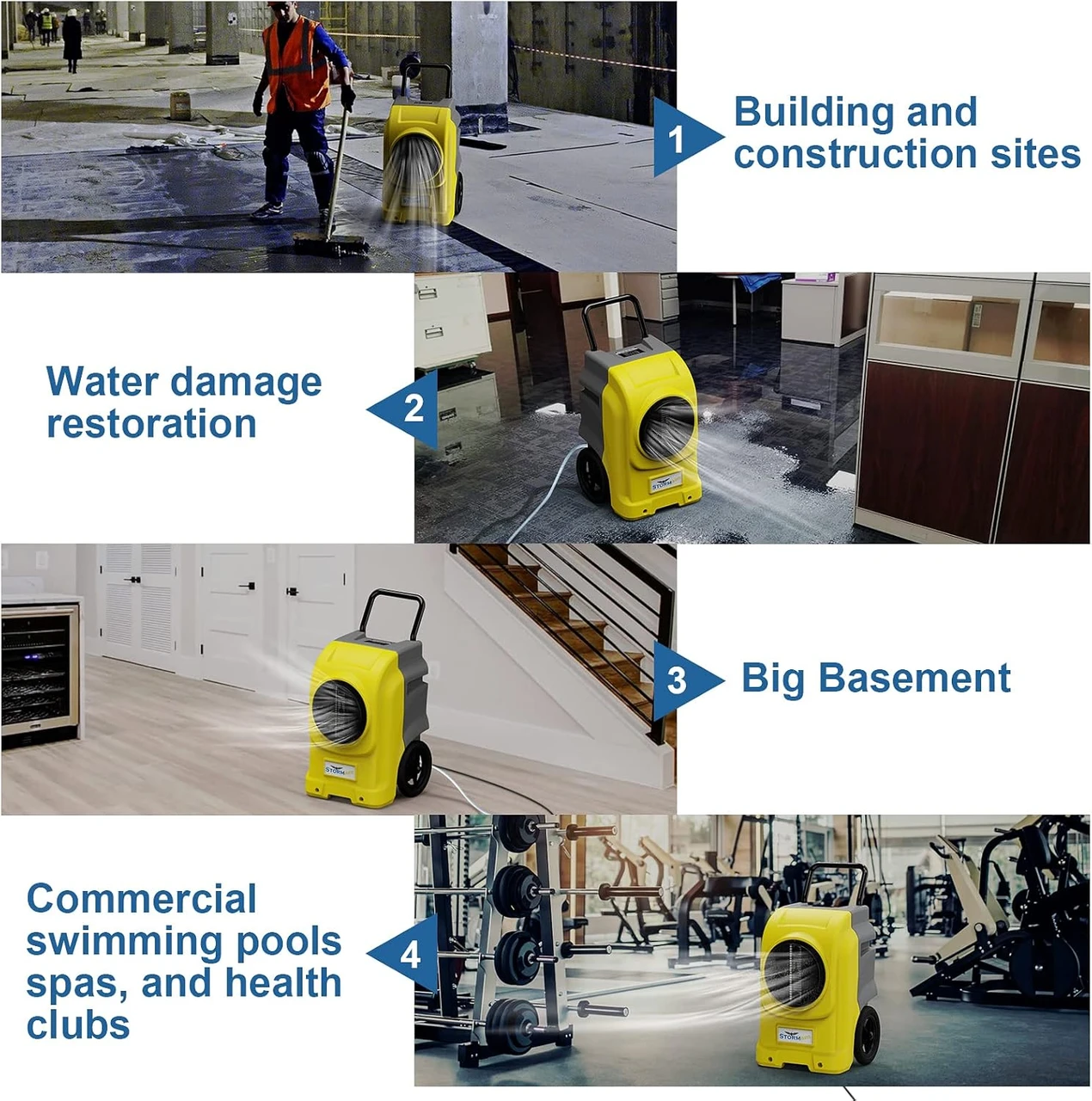 Alor Air Solutions Storm Elite Yellow Dehumidifier (AAB09X457359) — product image 2