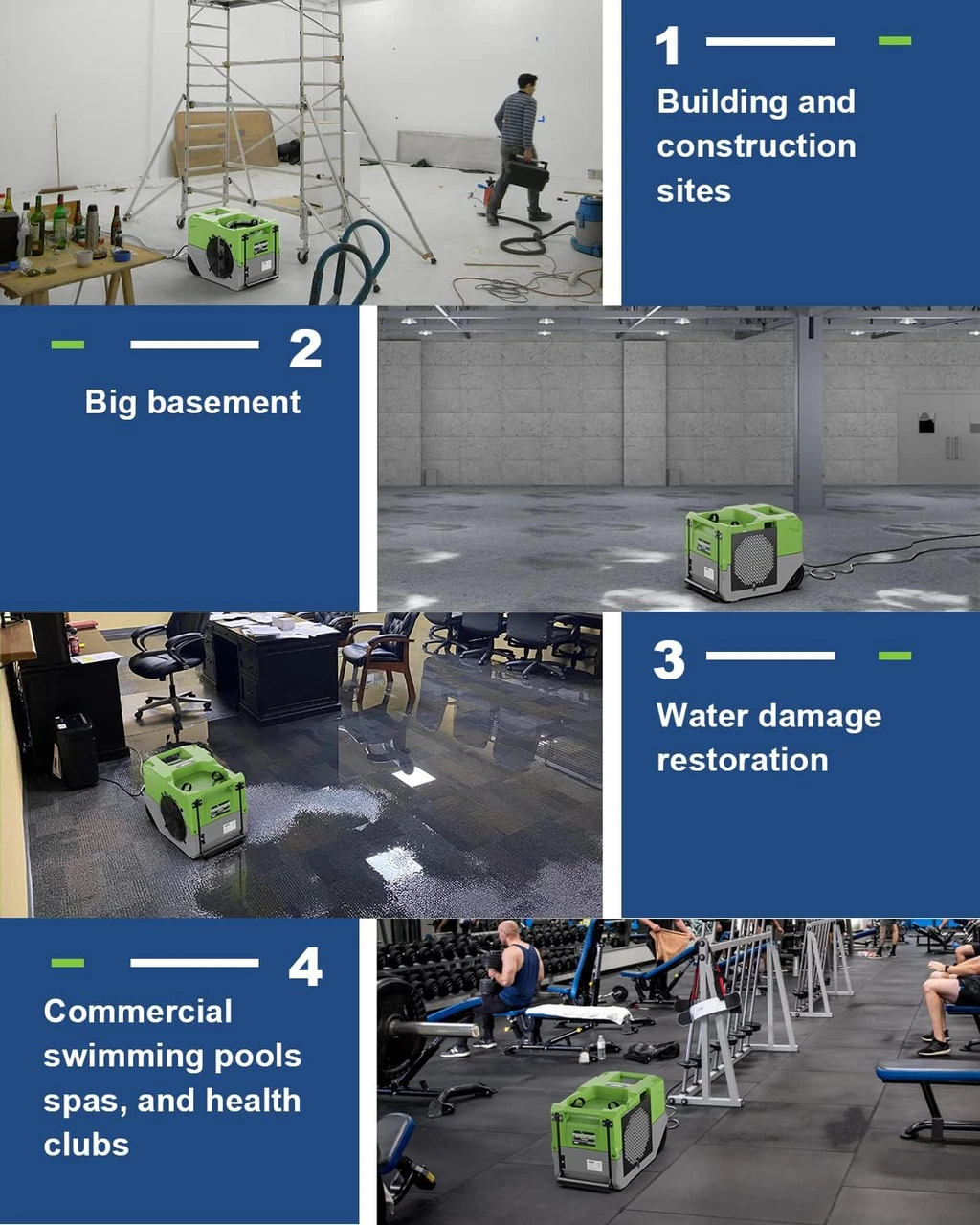Alor Air Solutions Storm LGR 1250 Green Dehumidifier (AAB0892L4SMW) — product image 2