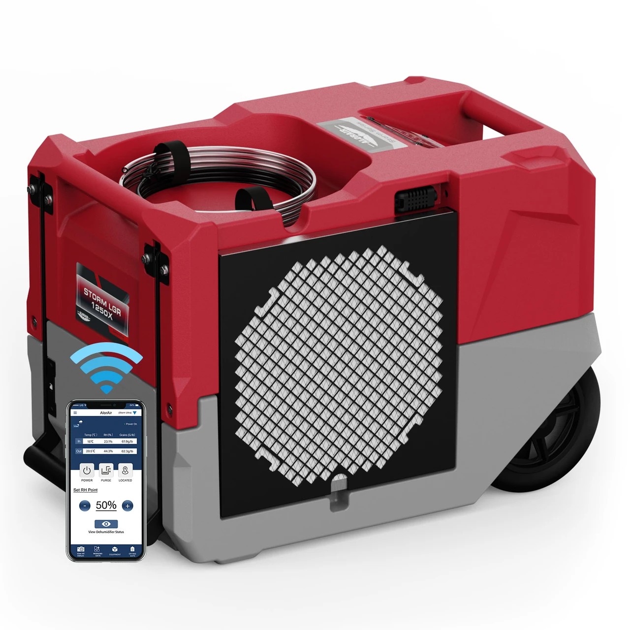 Alor Air Solutions Storm LGR 1250X Red Dehumidifier (AAB0892L481S)