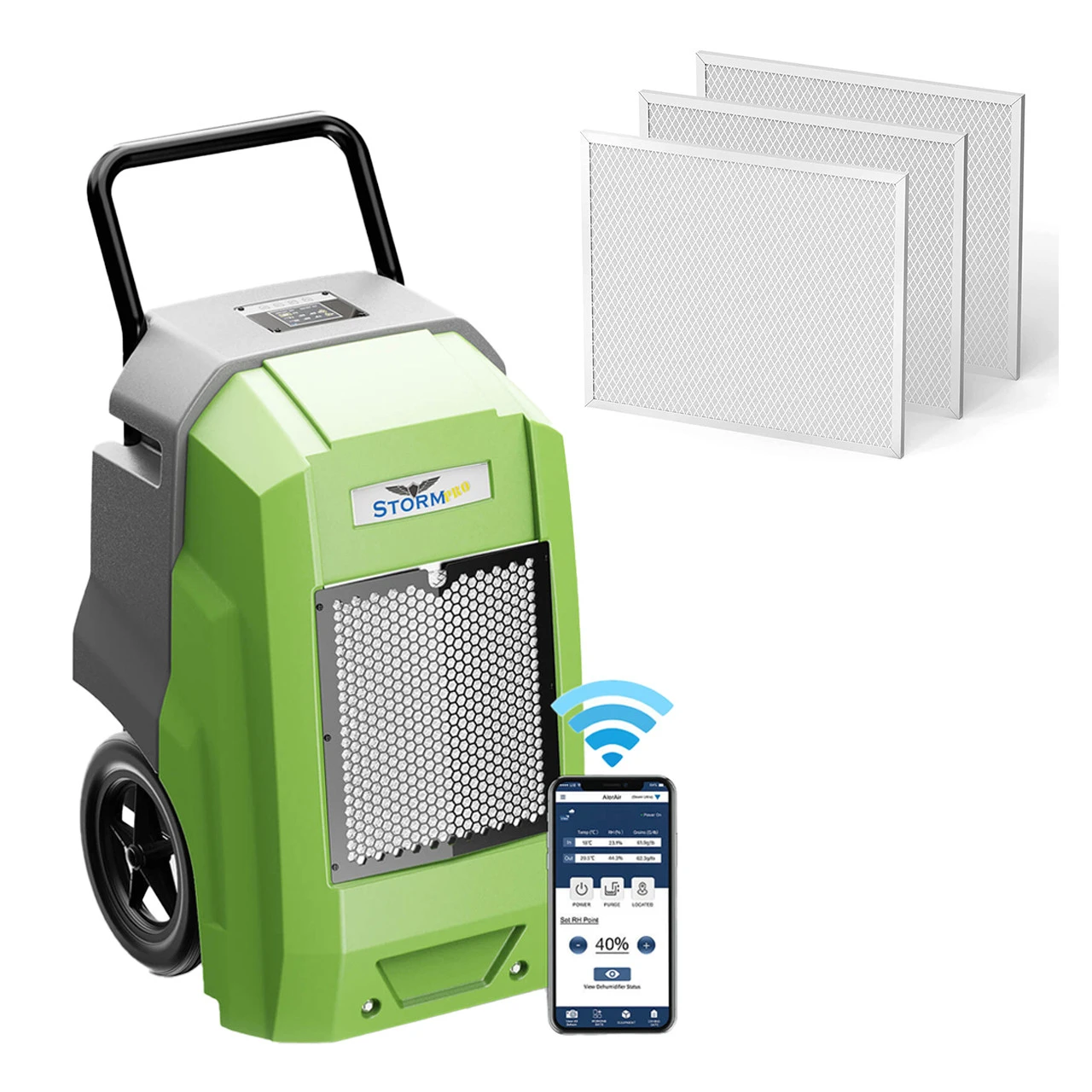 Alor Air Solutions Storm Pro Green Dehumidifier + Free Filters (AABO9QRRWJJ)