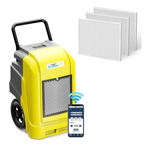 Alor Air Solutions Storm Ultra Yellow Dehumidifier + Free Filters (AAB09X4461G5)