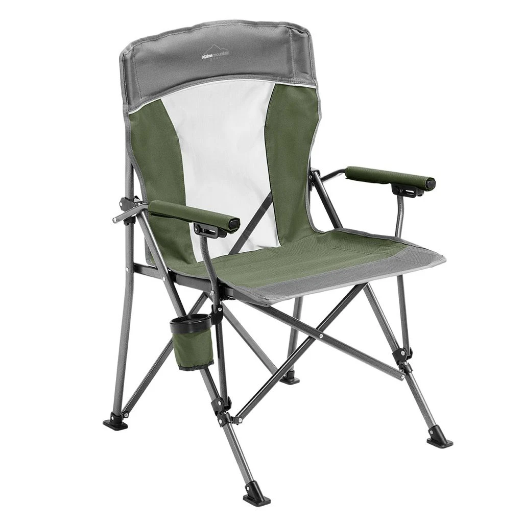 Alpine Mountain Gear Hard Arm Chair - Green (AMG-HAC/GRN)