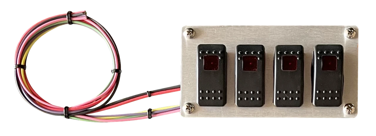 American Autowire 4-Position Rocker Switch Panel (AAW510919)