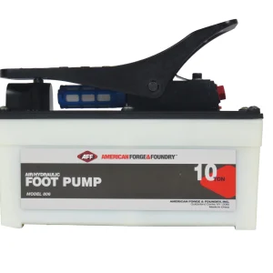 American Forge & Foundry 10 Ton Air/Hydraulic Foot Pump with High PSI, Quick Fluid Displacement (806)