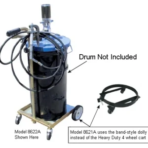 American Forge & Foundry 16 Gallon Air-Operated Portable Grease Unit with Band Dolly (8621A)