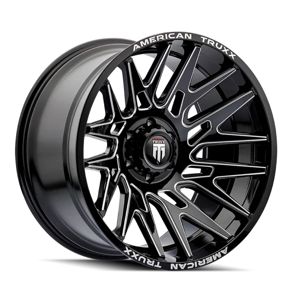 American Truxx Evolution AT1919 Gloss Black Milled Wheels
