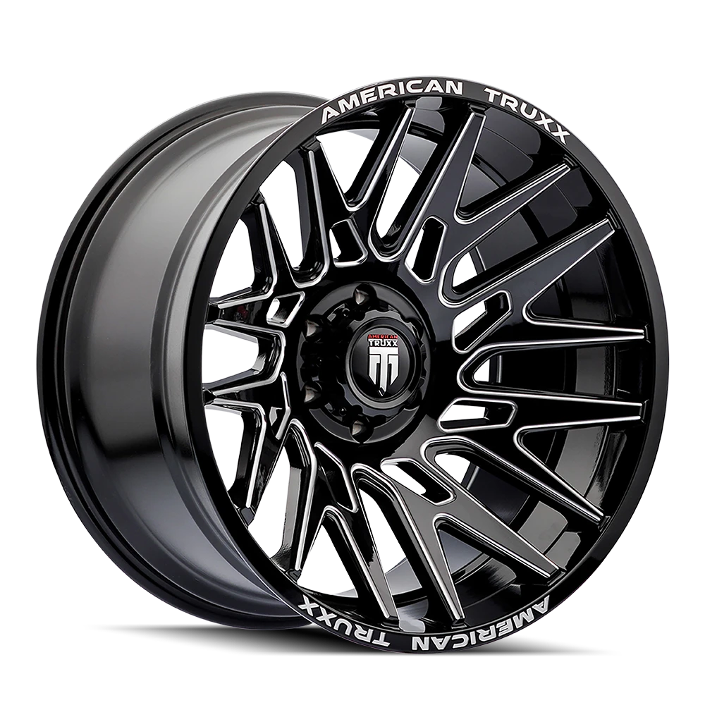 American Truxx Evolution AT1919 Gloss Black Milled Wheels