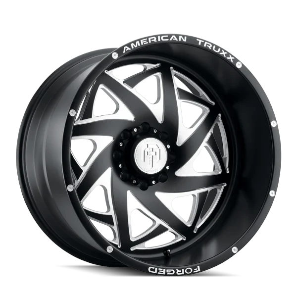 American Truxx Forged Kronos ATF1910 Matte Black Milled Wheels
