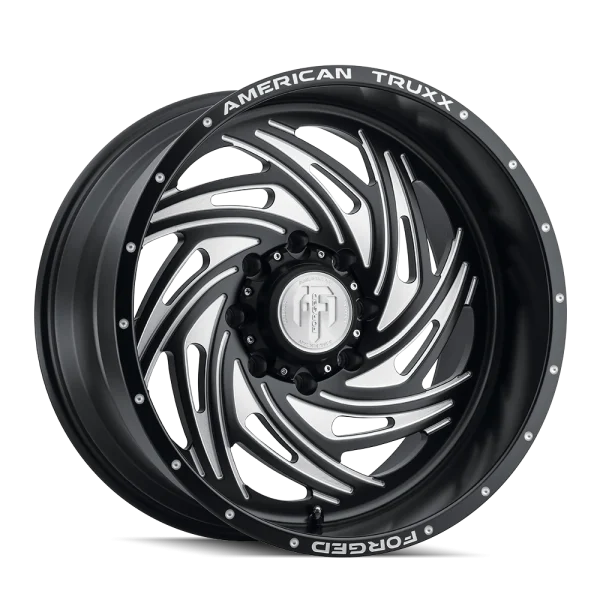 American Truxx Forged Twisted ATF1911 Matte Black Milled Wheels