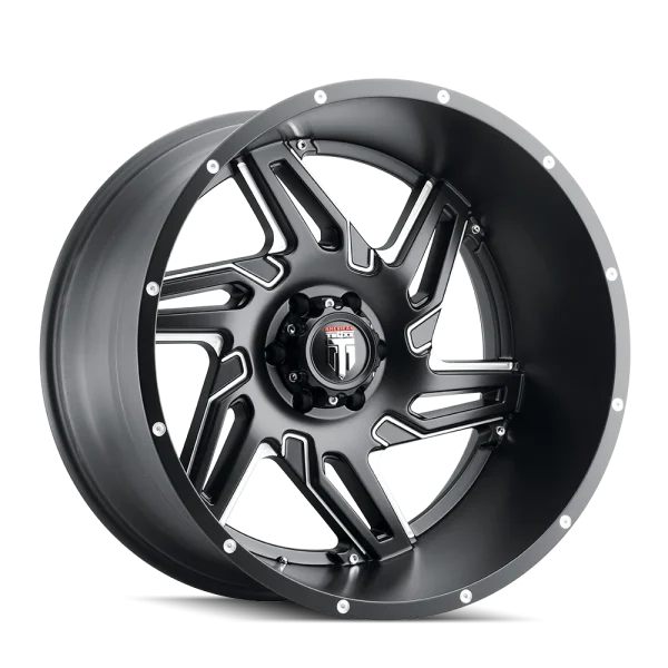 American Truxx Spurs AT186 Satin Black Milled Wheels