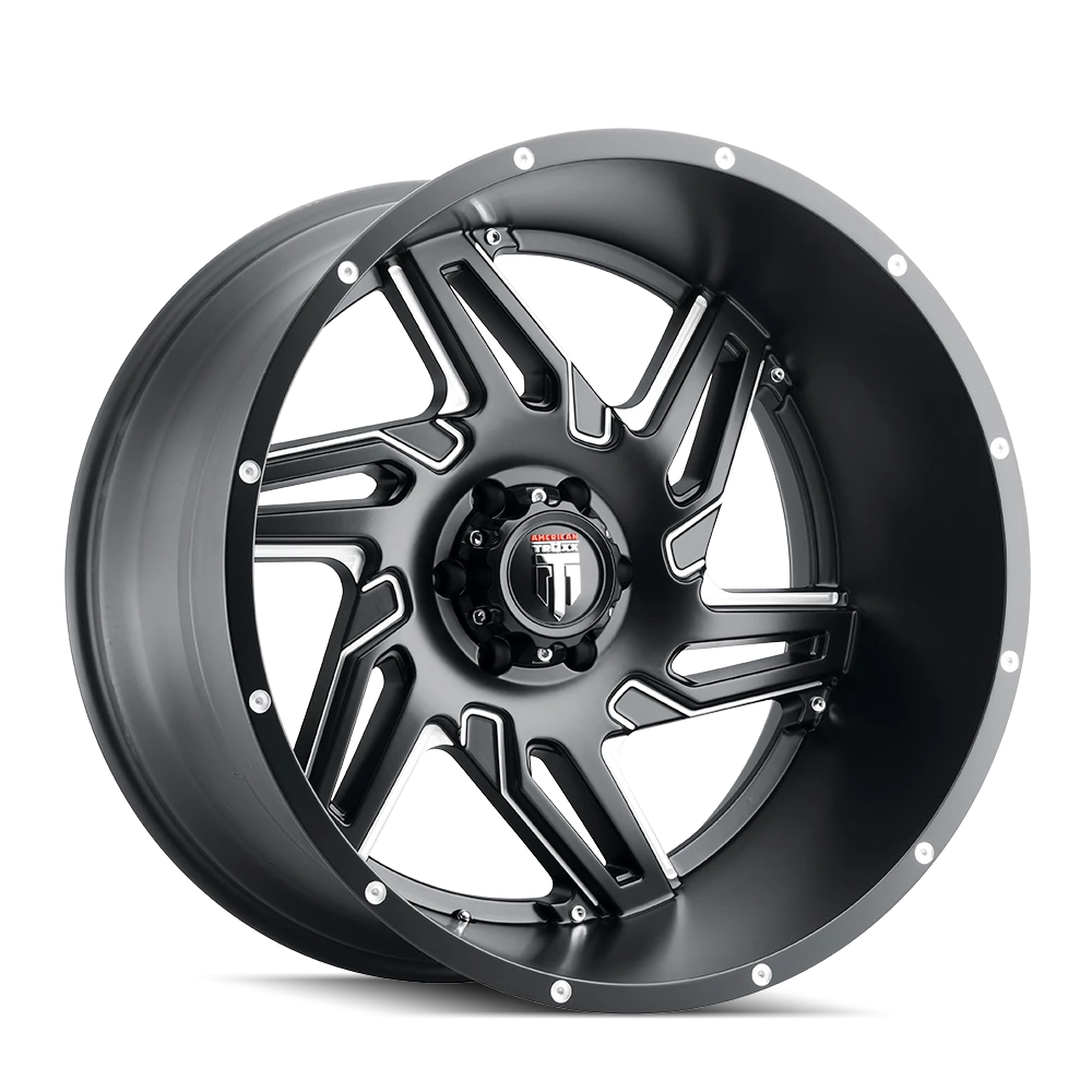 American Truxx Spurs AT186 Satin Black Milled Wheels