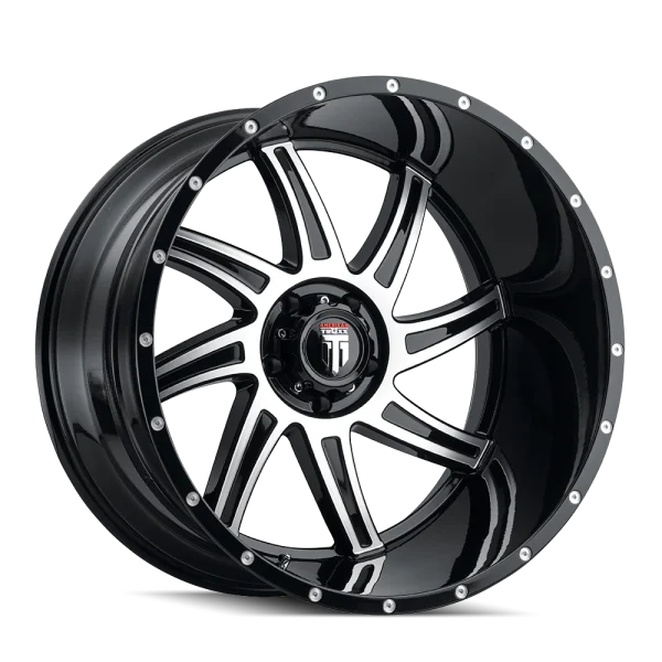 American Truxx Vortex AT162 Gloss Black Machined Wheels