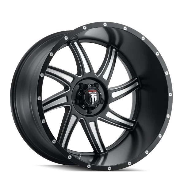 American Truxx Vortex AT162 Satin Black Milled Wheels