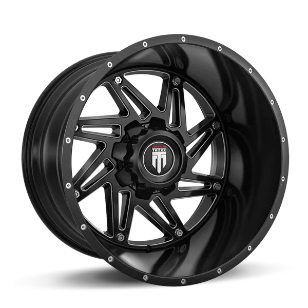 American Truxx Warrior AT165 Gloss Black Milled Wheels