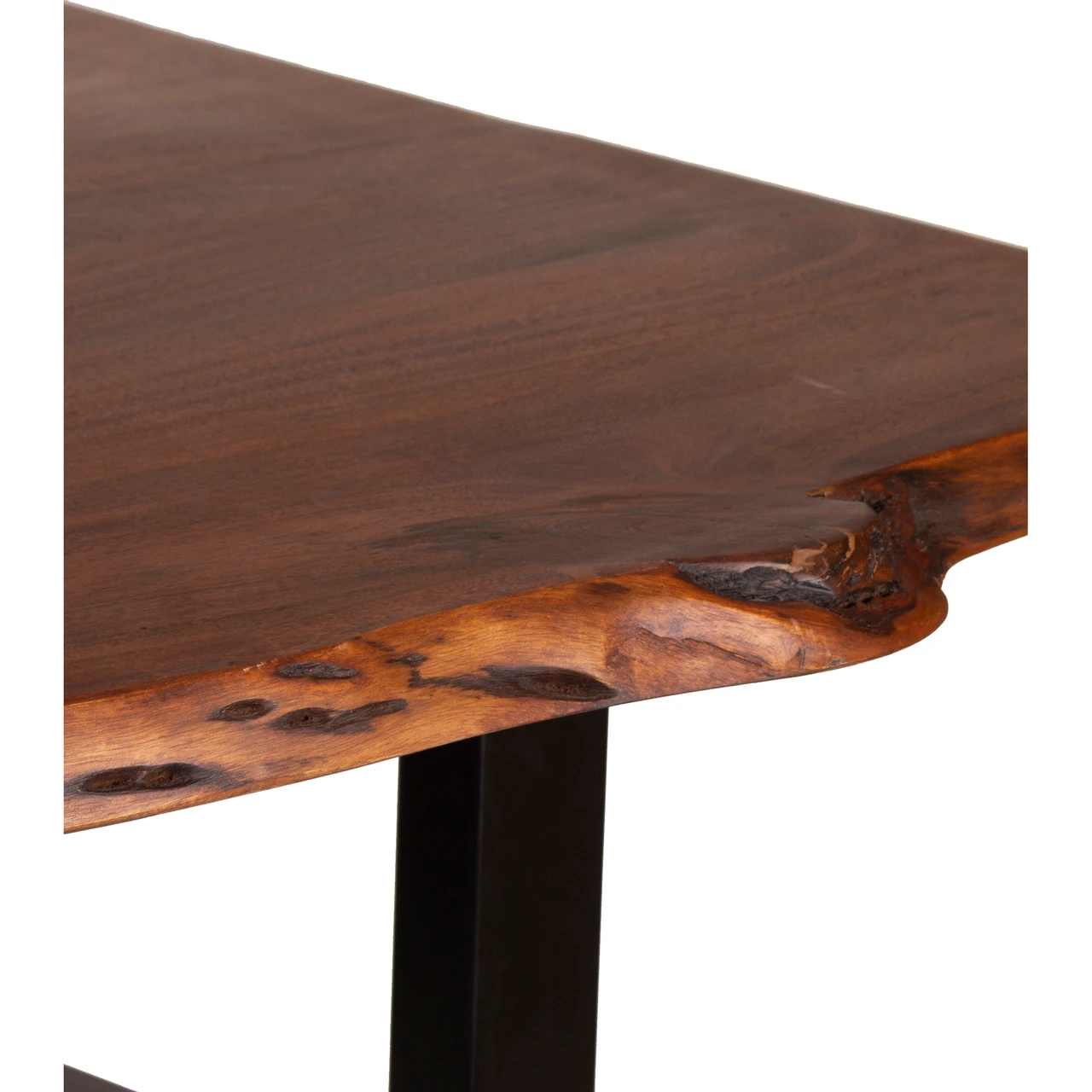 AmeriHome AWLEDT71B Acacia Live Edge Trestle Dining Table — product image 5