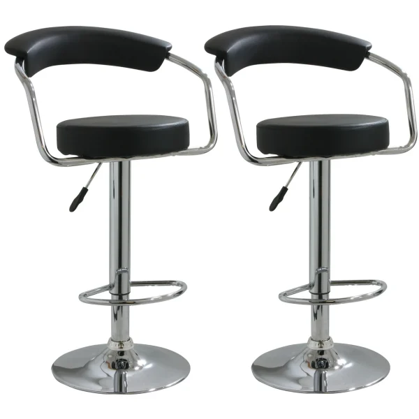 AmeriHome 2-Piece Adjustable Height Bar Stool Set (BS1060BSET)