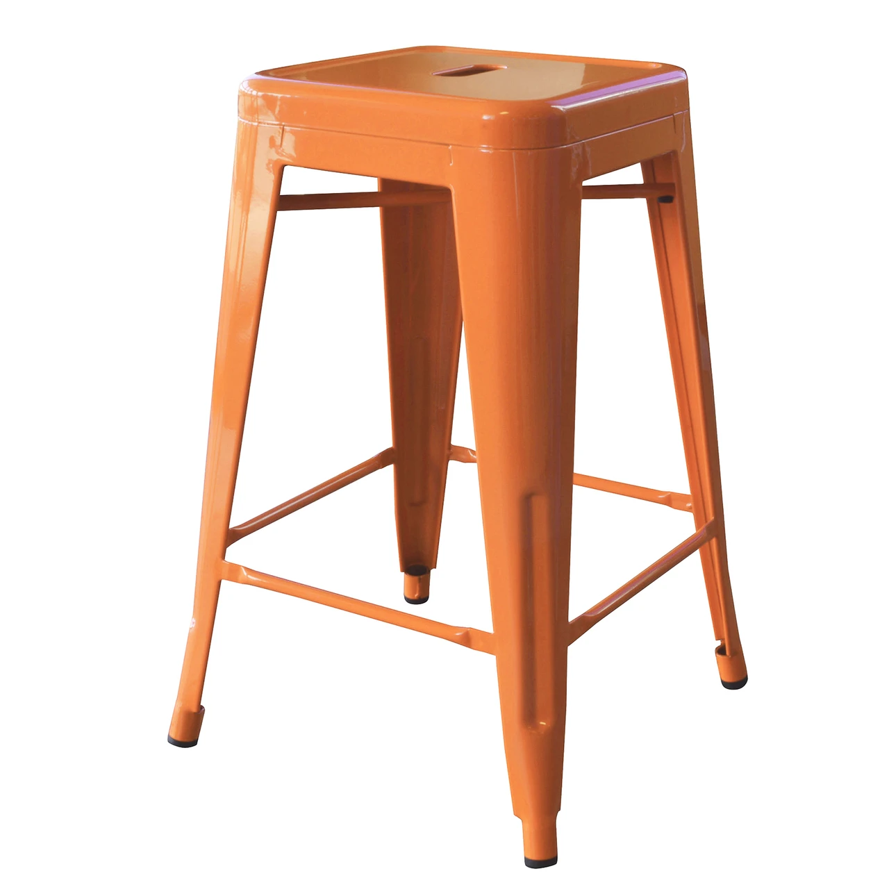 AmeriHome BS24ORNG3 Loft Orange 24 in. Metal Bar Stool - 3 Piece — product image 3