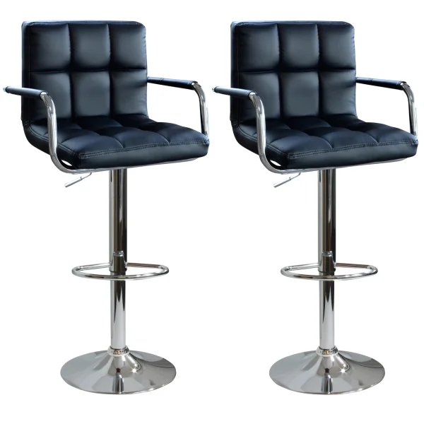 AmeriHome BSARMSET Modern Padded Bar Stool - 2 Piece