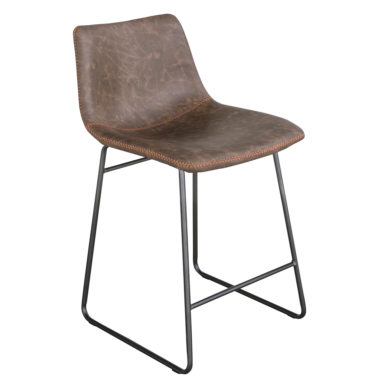 AmeriHome BSLC24CSET Classic Faux Leather 24" Counter Height Chair Set - Coffee — product image 3