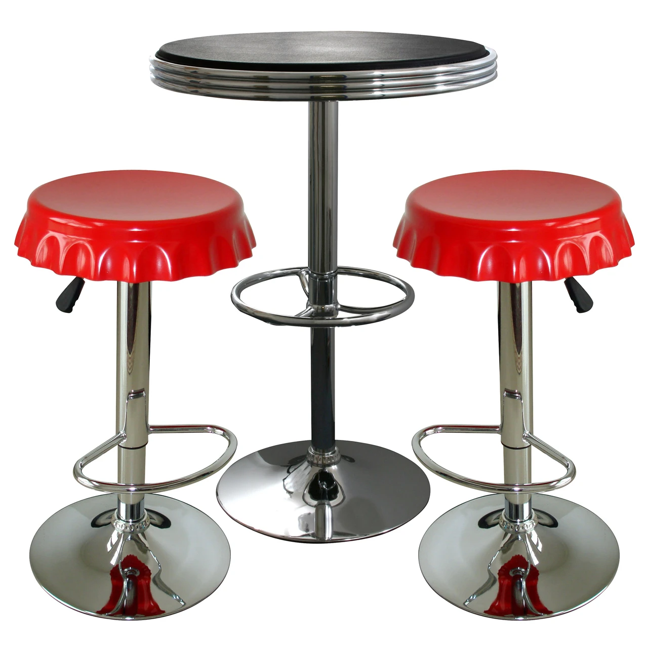 AmeriHome Retro Contrast Soda Cap Bistro Set (BSSET28)