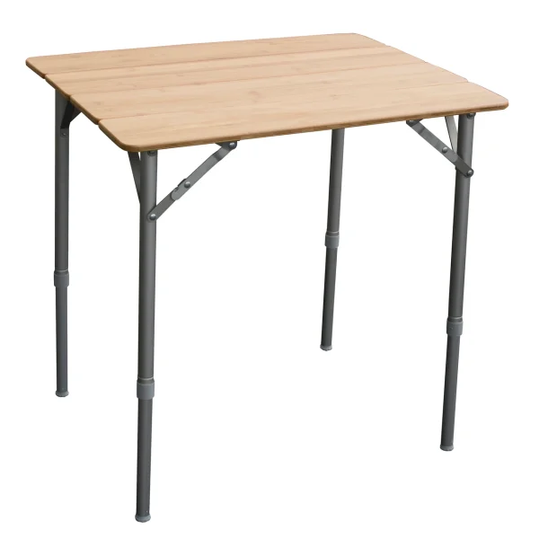 Folding Bamboo Table with Bag - Adjustable Height (AmeriHome FFBAT25)