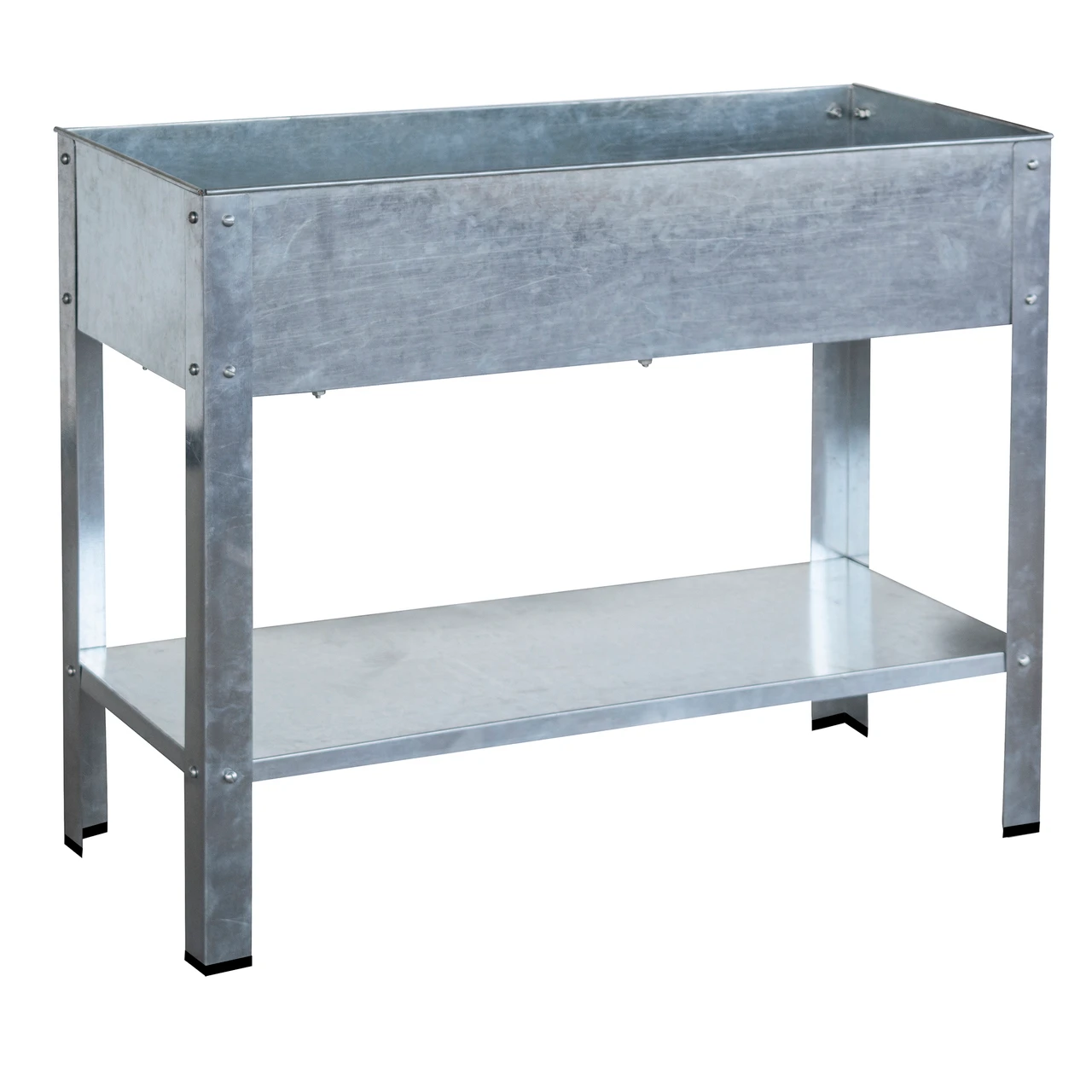 AmeriHome GEP Galvanized Metal Elevated Garden Planter