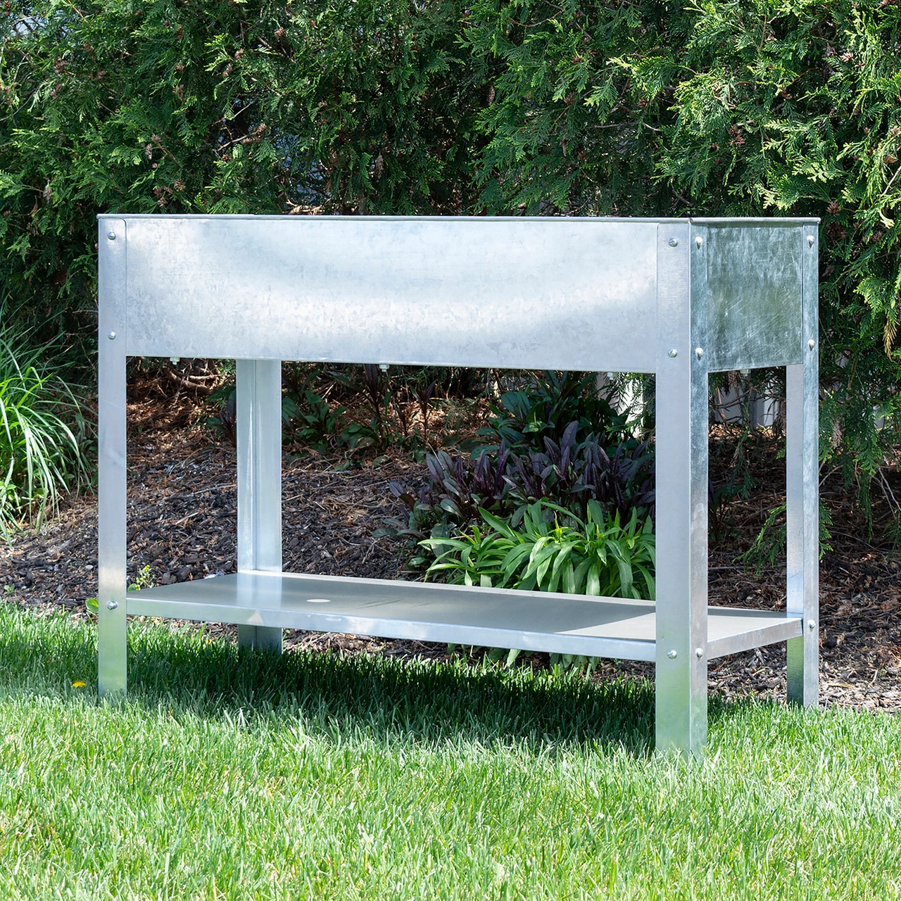 AmeriHome GEP Galvanized Metal Elevated Garden Planter — product image 2