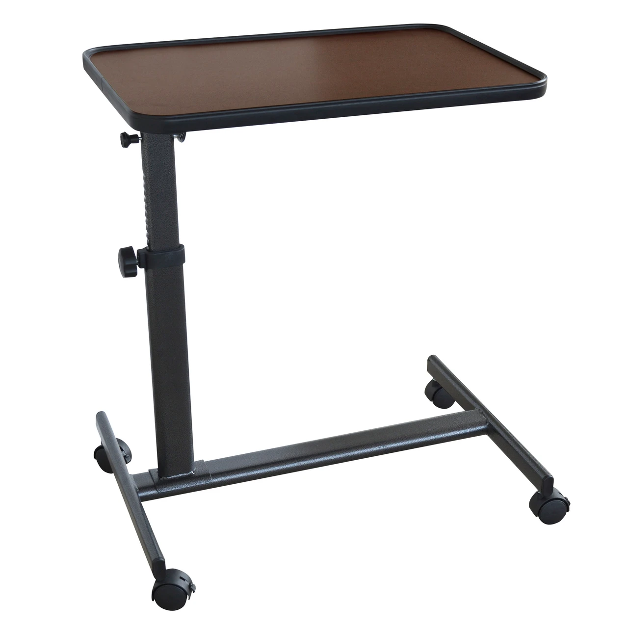 AmeriHome OBT24 Adjustable Height Rolling Over Bed Table 24 x 16 in.