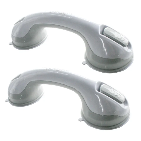 AmeriHome SGBSET12 12 in. Repositionable Suction Grab Bar - 2 Piece Set