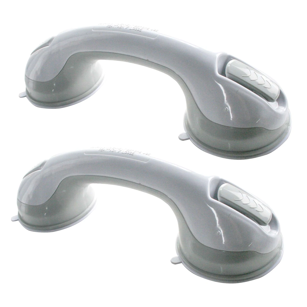 AmeriHome SGBSET12 12 in. Repositionable Suction Grab Bar - 2 Piece Set