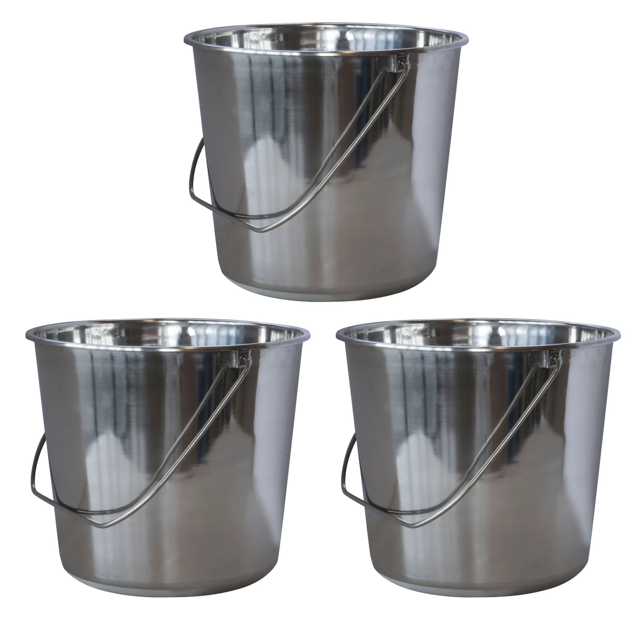 AmeriHome Medium Stainless Steel Bucket Set (SSB237SET)