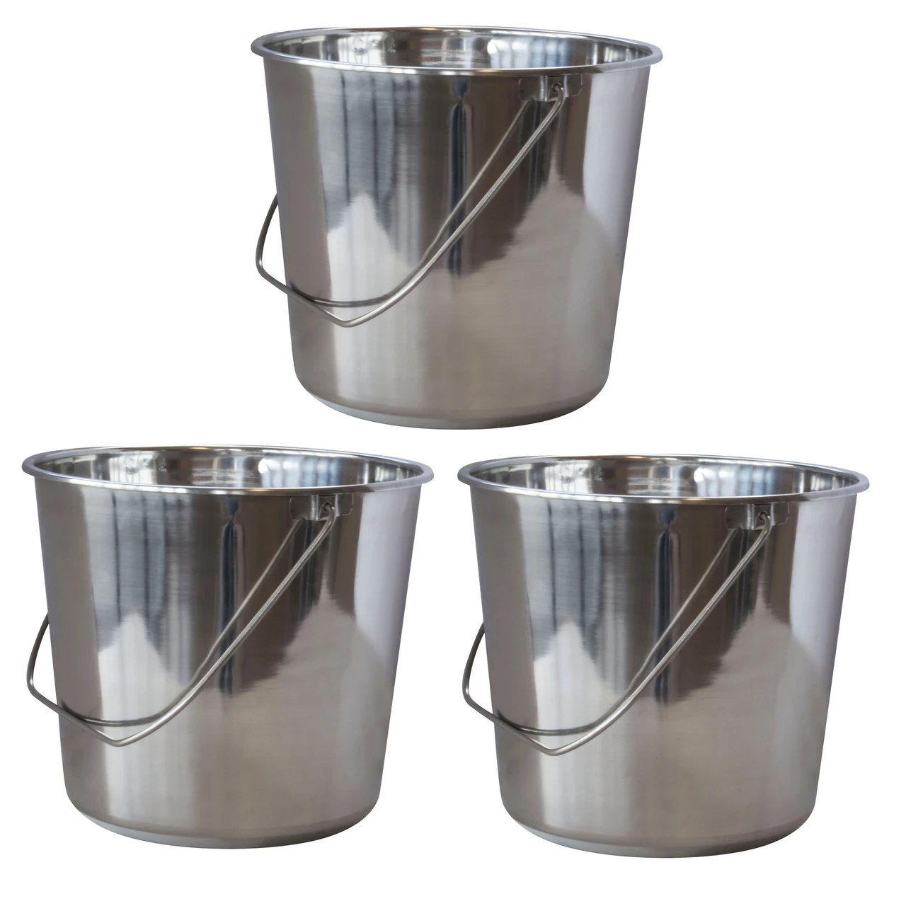 AmeriHome Large Stainless Steel Bucket Set (SSB422SET)