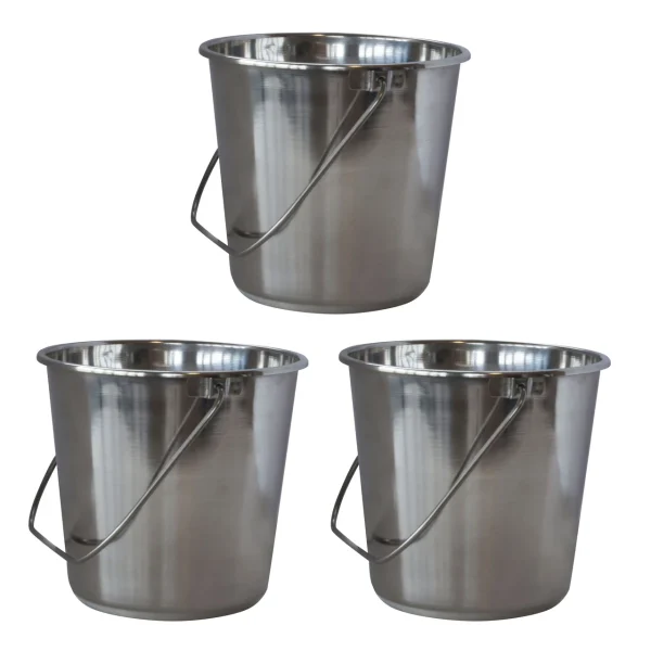 AmeriHome Extra Large Stainless Steel Bucket Set (SSB528SET)