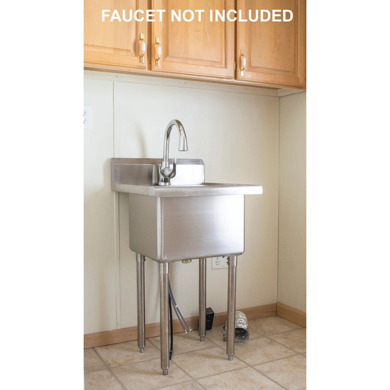 AmeriHome SSUSK1816 Stainless Steel Utility Sink — product image 2