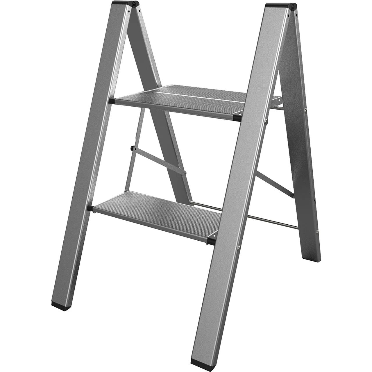 AmeriHome STLFFA2 Ultra Slim Aluminum Two Step Folding Utility Step Ladder
