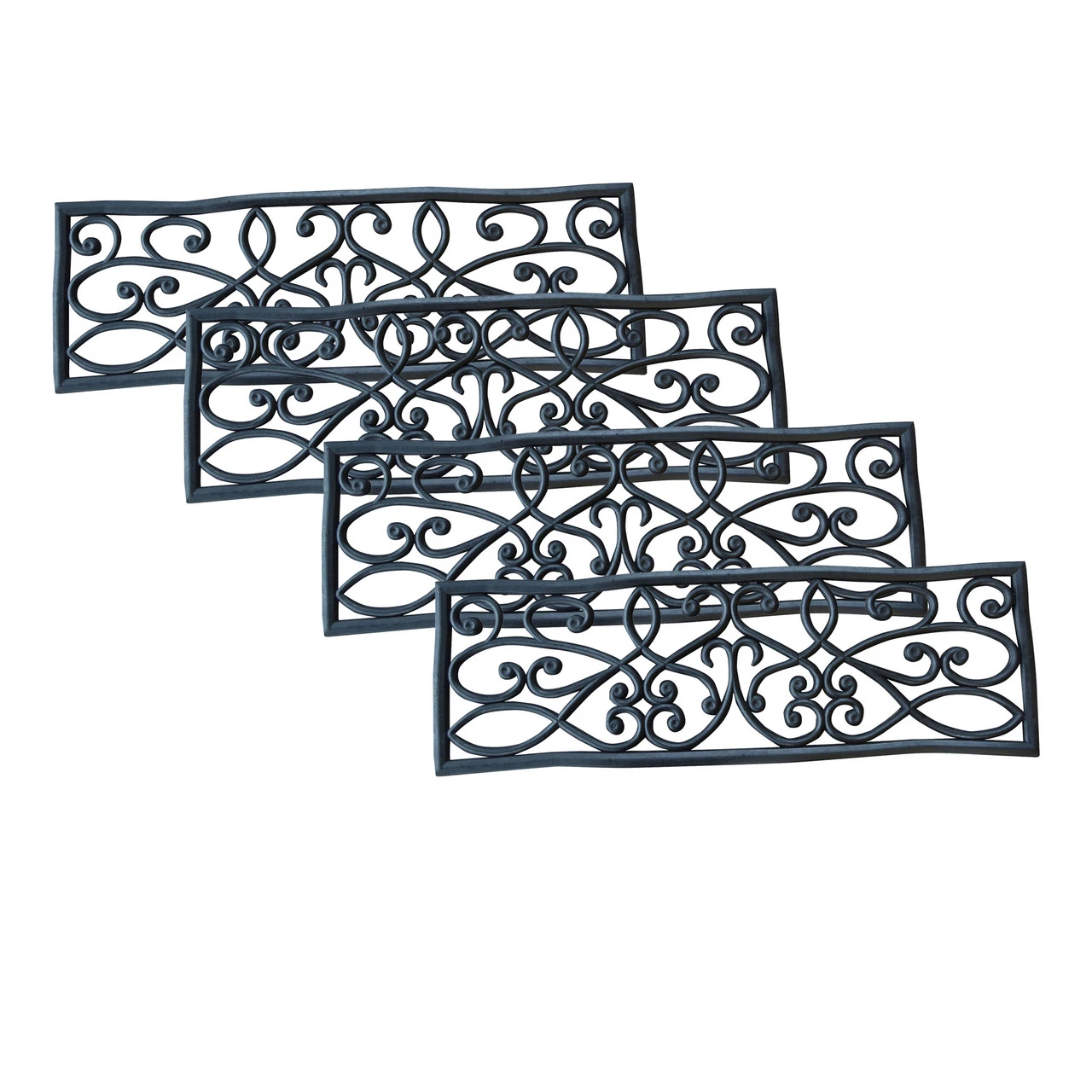 AmeriHome Rubber Scrollwork Stair Tread 4-Pack (STM9304PK)