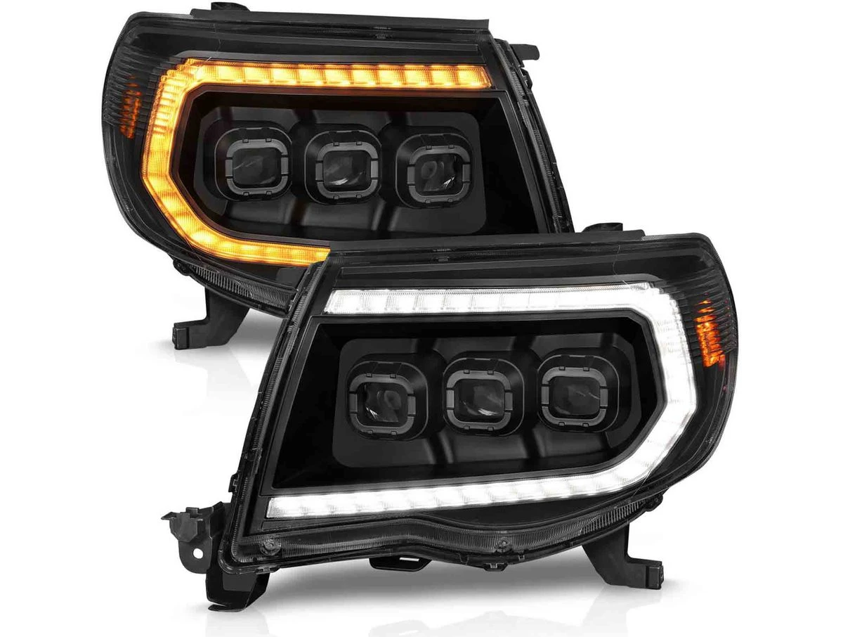 Anzo USA 05-11 Tacoma Black LED Headlights w/Light Bar (ANZ111581)