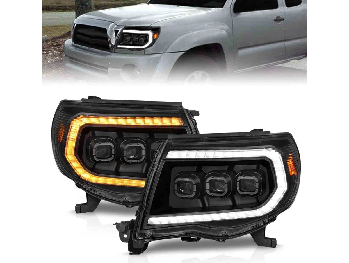 Anzo USA 05-11 Tacoma Black LED Headlights w/Light Bar (ANZ111581) — product image 2