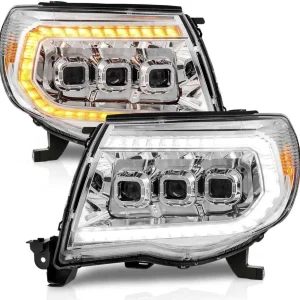 Anzo USA 05-11 Tacoma Chrome LED Headlights w/Light Bar (ANZ111582)